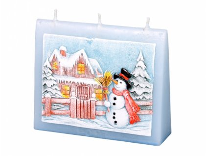 165159 svicka snehulak obalka zdobena vyrezavana vonna 13x11x4cm