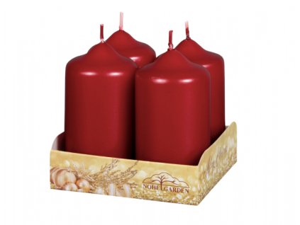 93831 svicka adventni valec metalicka leskla d5x9cm 4ks