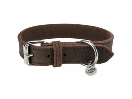 255573 kozeny obojek rustic tmave hneda