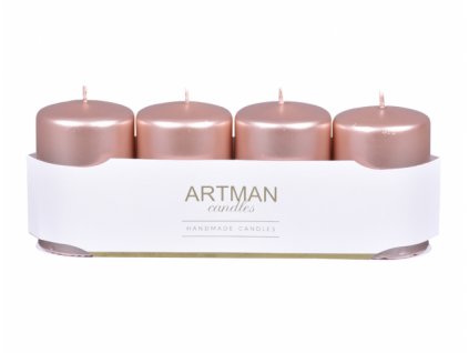 232638 1 svicka adventni valec metalicka d6x9cm 4ks
