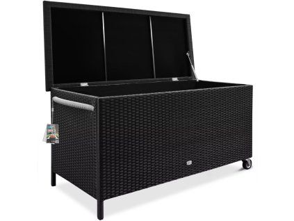 Ratanový úložný box - černý