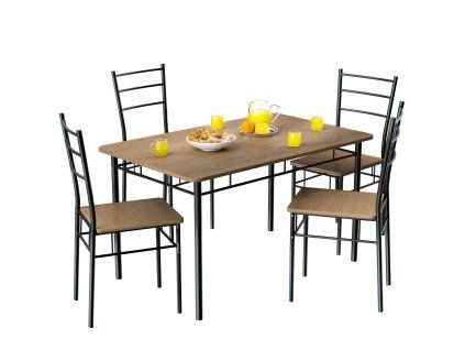 Jídelní set Leo - hnědá