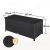 Úložný box s kolečky 370 L - černý rozměry