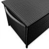 Ratanový úložný box 400 L - černý rukojeť