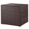 Úložný box 75x75x70cm - hnědý ze předu