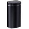Bezdotykový hranatý odpadkový koš s USB 50l - černý