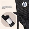 Polyratanové židle Comfort 4 ks - černá chrániče