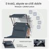 Zahradní lehátko Bari - šedé komfort