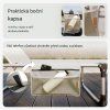 Zahradní lehátko Malta - krémové úložní
