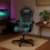 Kancelářská židle HyperSeat - černá/tyrkysová s pozadím