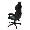 Kancelářská židle HyperSeat - černá/tyrkysová zboku
