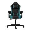 Kancelářská židle HyperSeat - černá/tyrkysová zepředu