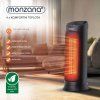 Ventilátorový ohřívač 2000 W - černý možnosti