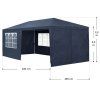 Párty stan 3x6 m - modrá rozměry