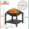 Ohniště Oval Ø55 cm s úložným prostorem rozměry