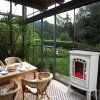 Elektrický krb s ohřevem 2000W - bílý 27965