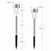 Sada 8 LED solárních lamp - bílá rozměry