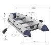Nafukovací člun 380 cm rozměry