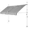 Markýza bílo šedá - 400 cm 30167