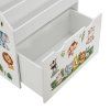 Dětská dřevěná knihovna - bílá box