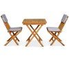 Dřevěný balkonový set Bristol - teak pohled