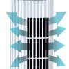 Věžový ventilátor 96 cm - bílý směr proudění