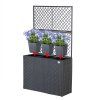 Květinový box s vypletem - černý 33178