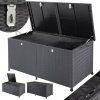 Úložný box s kolečky 800 L - černý