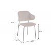Designová židle Tracy champagne, černý rám 47486