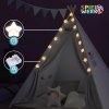 Dětský stan Teepee 160x120x120cm - bílý světýlka