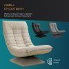 Relaxační křeslo - krémové provedení