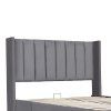 Čalouněná postel Savona 140 x 200 cm - tmavě šedá čelo