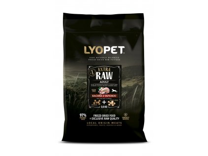 23014 LYOPET EXTRA RAW 3D mockup 3.6kg kachna s tapiokou