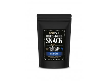 23013 LYOPET snacks 3D mockup 30g rybicky