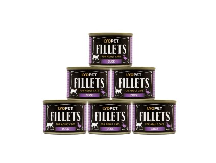 LYOPET 5+1 zdarma Fillets Cat Duck 170 g