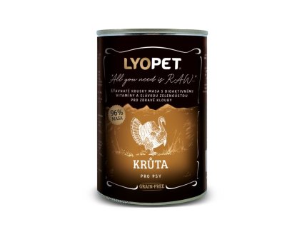 LYOPET Wet Food Turkey 400g (poškozená)
