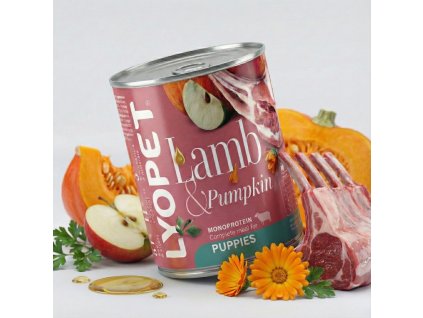 LYOPET Wet Food Puppy Lamb & Pumpkin 400g  jehněčí s dýní pro štěňata