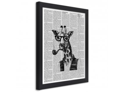 Plakát Žirafa s dýmkou