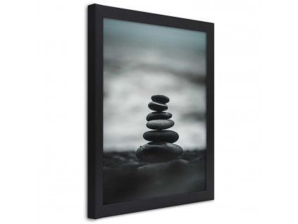 Plakát Hromada kamenů v šedé barvě