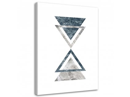 Obraz na plátně Abstraktní s mramorovými trojúhelníky