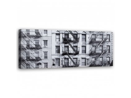 Obraz na plátně Černobílá budova