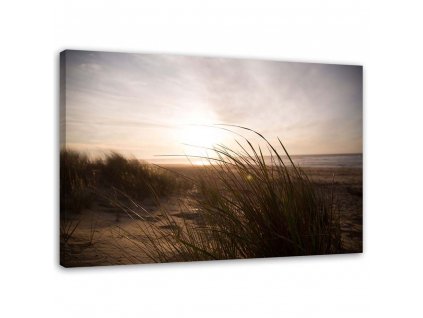 Obraz na plátně Pláž při západu slunce