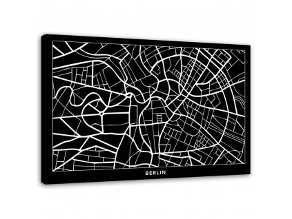 Obraz na plátně Plán města Berlín