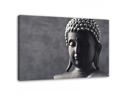 Obraz na plátně Buddha na šedém pozadí