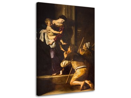 Obraz Michelangelo Merisi da Caravaggio, madona loretánská a poutníci, Řím