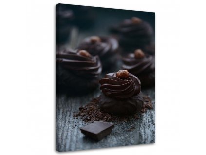 Obraz na plátně Tmavý čokoládový dezert