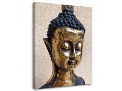 Obraz na plátně Tvář zlatého Buddhy