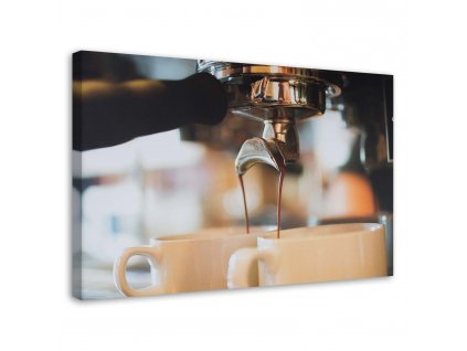 Obraz na plátně Čerstvá káva v kavárně