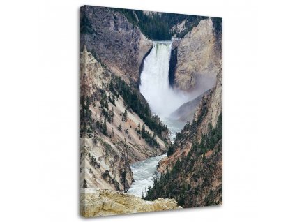 Obraz na plátně Velký vodopád v horách