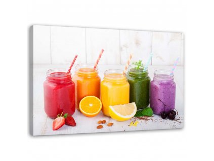 Obraz na plátně Zdravé ovocné koktejly